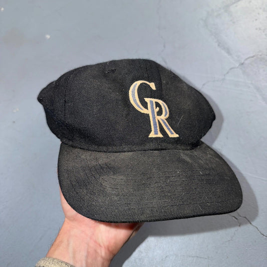 Vintage 80s Colorado Rockies Starter SnapBack Laser Cap MLB 1980s Rare Hat