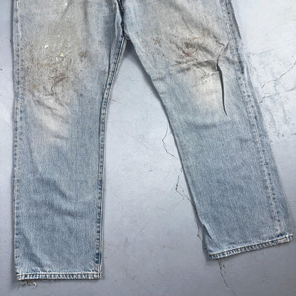Levis 501 Vintage Y2K XX Straight Leg Jeans 90s Blue Light Wash 40x30 Act 40x29