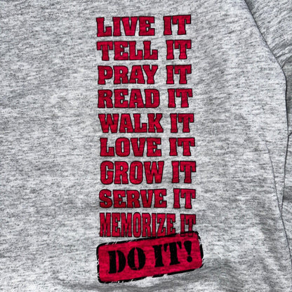 Do It Gods Way Sweatshirt 90s VTG Crewneck Gray Jesus 1992 Rare Love Pray