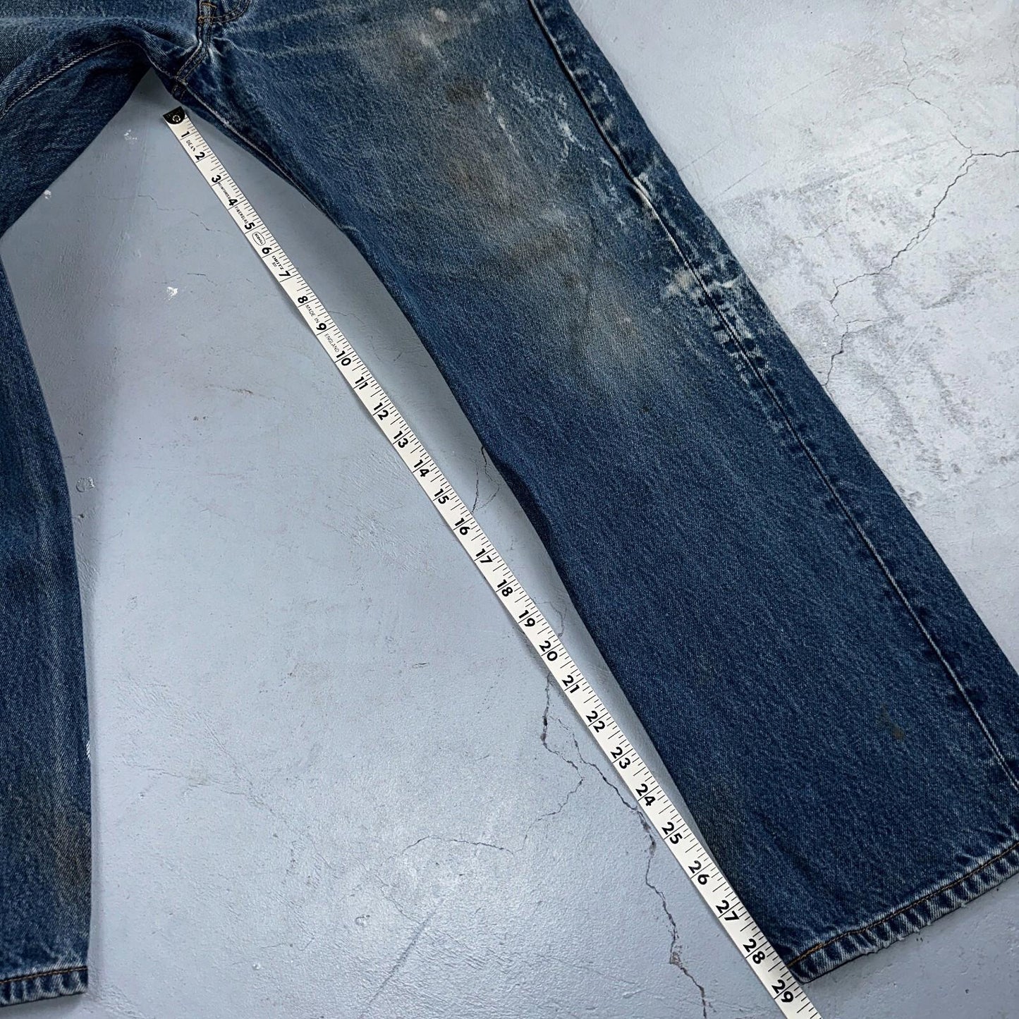 Levis 501 Vintage Y2K XX Straight Leg Jeans 90s Blue Med Wash 35x33 Act 33x29