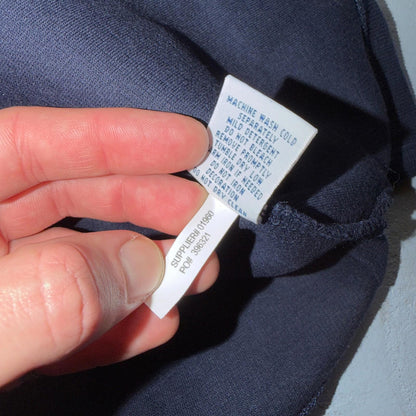 Polo Ralph Lauren Sweater VTG M Blue Cotton Long Sleeve Mock Neck Quarter Zip