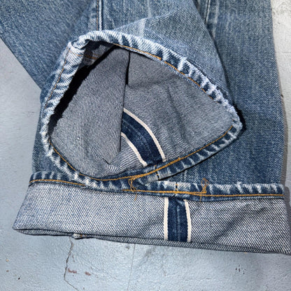 Levis 501 Vintage 80s Redline Selvedge USA XX Jeans Light Wash 33x34 Act 30x30