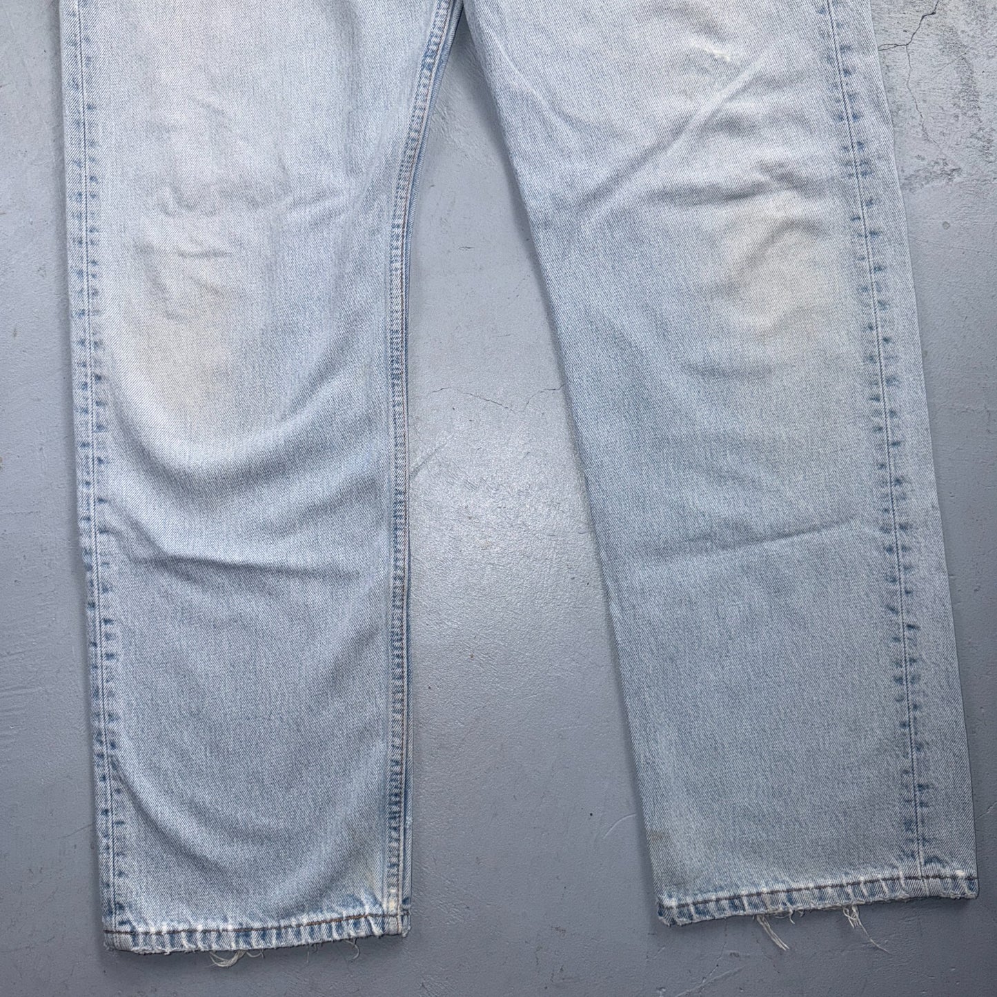 Levis 501 Vintage 90s USA XX Straight Leg Jeans Blue Light Wash 38x32 Act 36x30