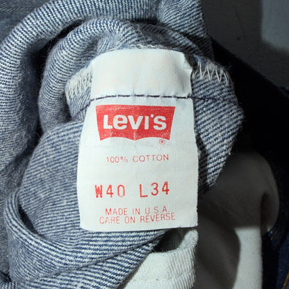 Levis 501 Vintage 80s USA XX Straight Leg Jeans Blue Dark Wash 40x34 Act 38x30