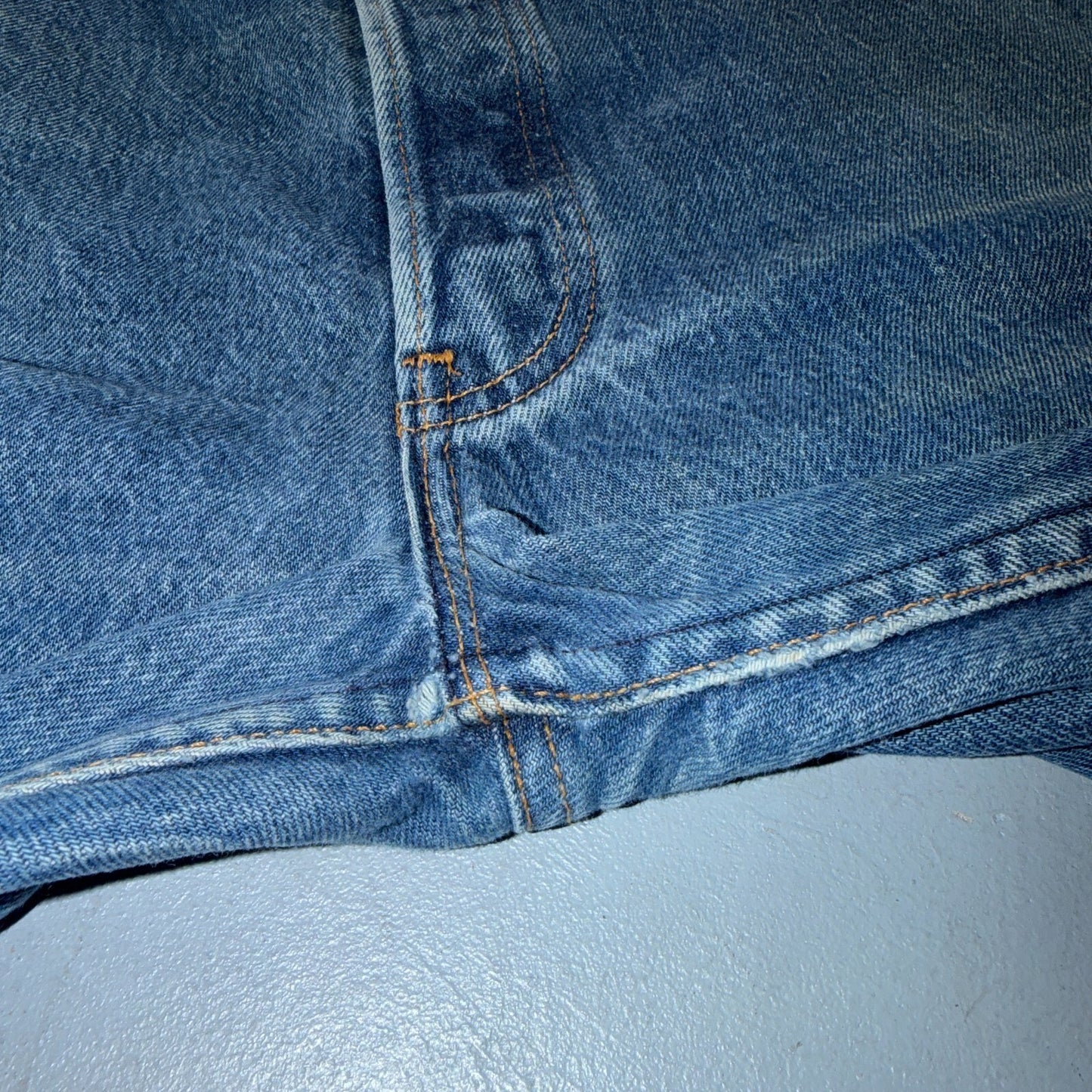 Levis 501 Vintage 80s USA XX Straight Leg Jeans Blue Light Wash 42x34 Act 38x29