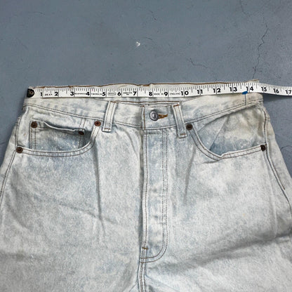 Levis 501 Vintage 90s USA XX Straight Leg Jeans 32x34 Blue Light Wash Act 29x32