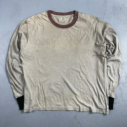 Penneys Vintage 60s Green Long Sleeve T Shirt Top Size Large Rockabilly 1960s