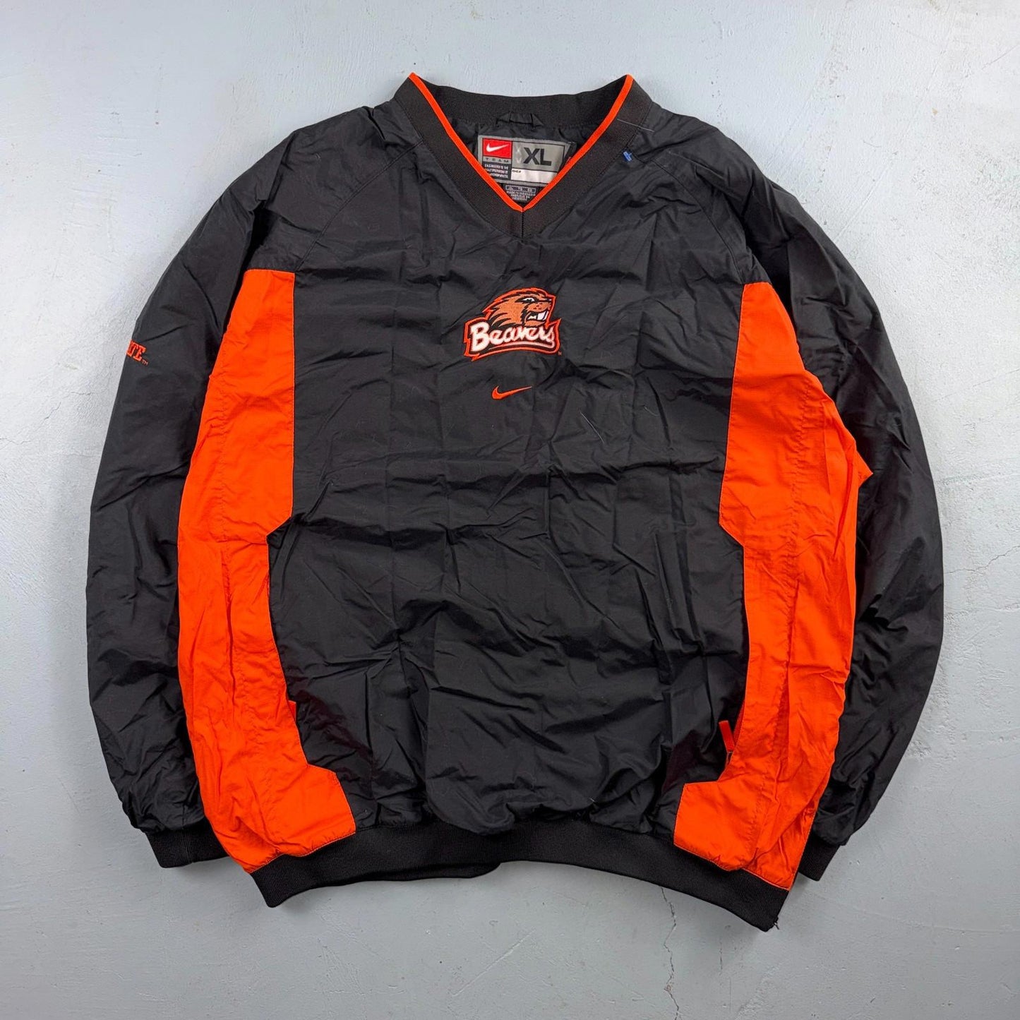 Nike VTG Oregon State University OSU Beavers Team Warm Up Jacket Center Swoosh