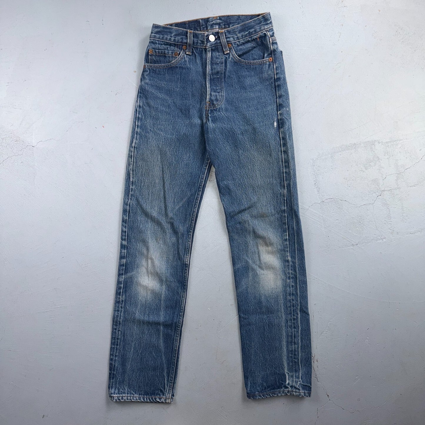 Levis 501 Vintage 80s USA XX Straight Leg Jeans Blue Light Wash 27x34 Act 25x29
