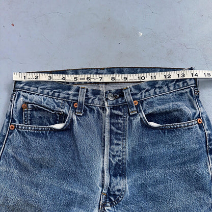 Levis 501 Vintage 80s Redline Selvedge USA XX Jeans Light Wash Stained Act 28X33