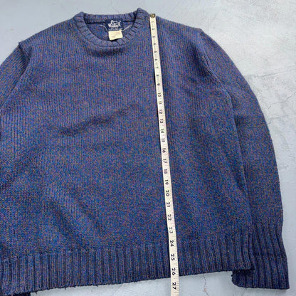 Woolrich VTG 80s Wool Fair Isle Nordic Sweater Women's Size M Blue Chic Cozy