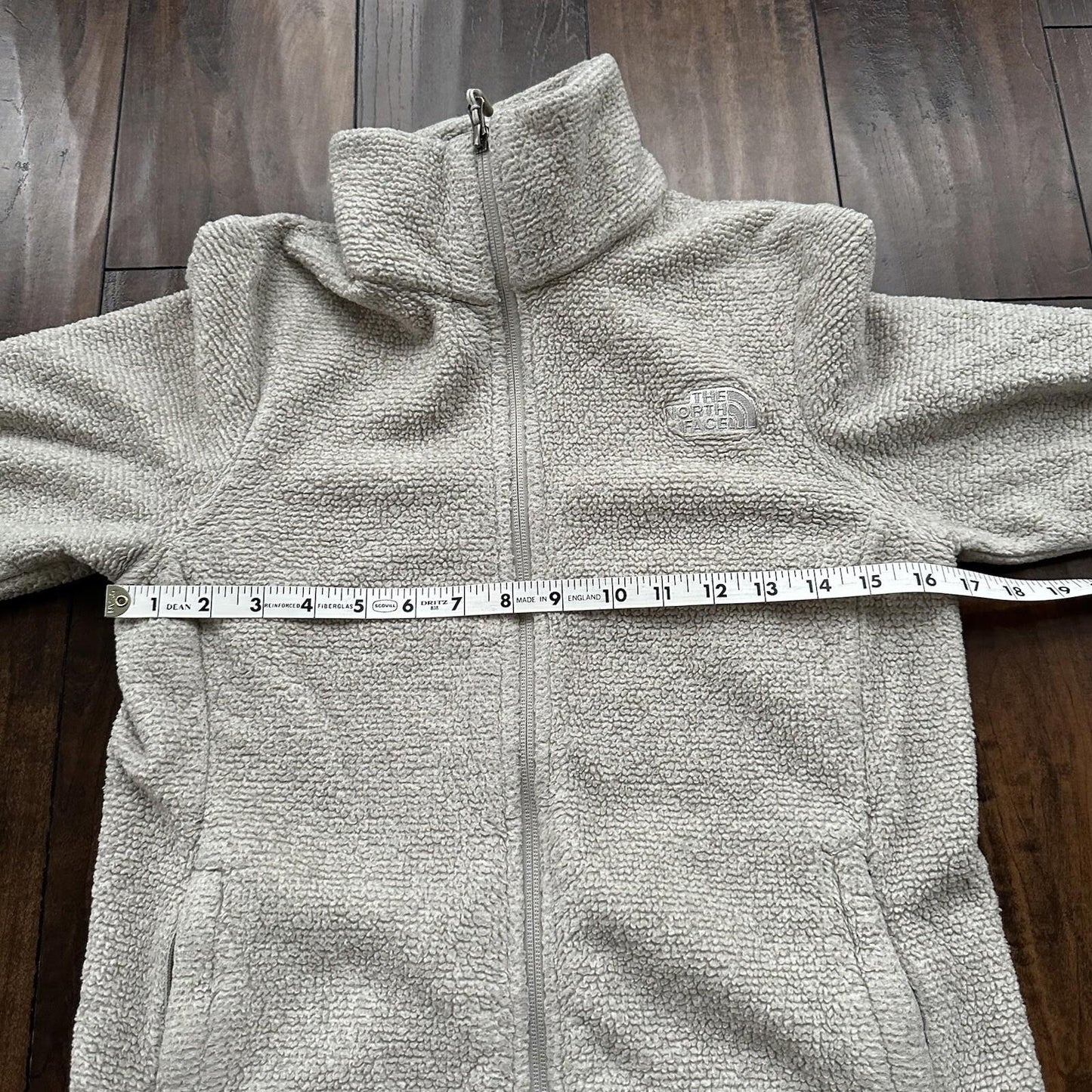 The North Face Fleece Jacket Womens Med Full Zip Sweatshirt Soft Oatmeal Sherpa