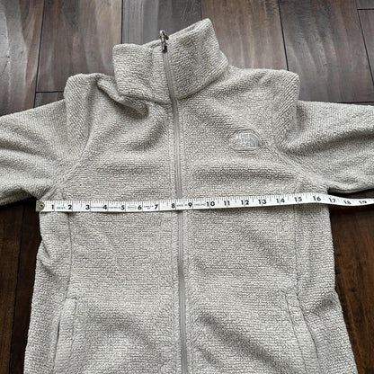 The North Face Fleece Jacket Womens Med Full Zip Sweatshirt Soft Oatmeal Sherpa