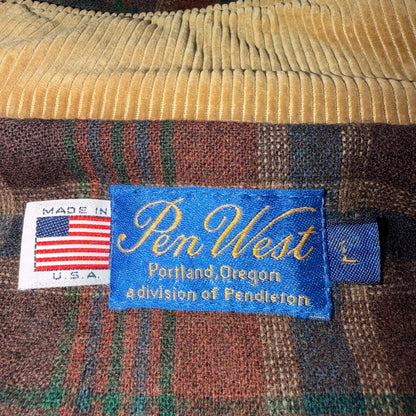 Pendleton Pen West Vintage Tan Beige Thinsulate Jacket Coat Made In USA Size L
