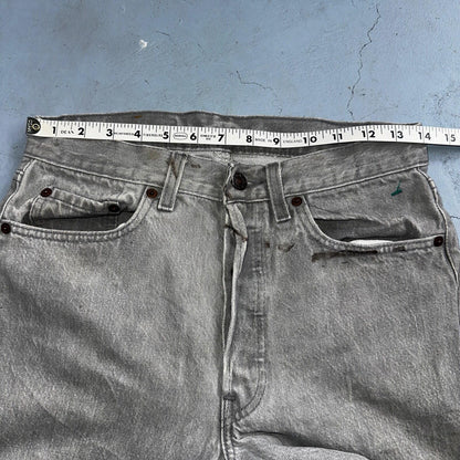Levis 501 Vintage 90s USA XX Straight Leg Jeans Gray Med Wash 30x36 Act 28x34