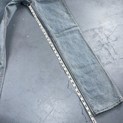 Levis 701 Vintage 90s USA XX Straight Leg Jeans Blue Light Wash 501 Rare 25x32