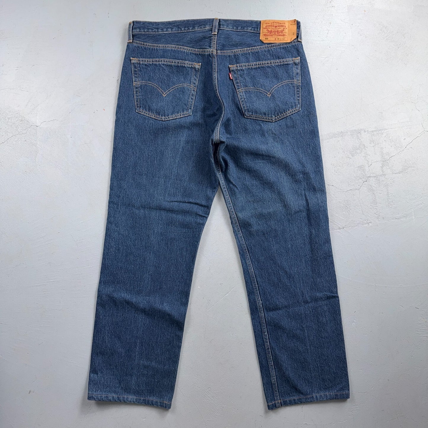 Levis 501 Vintage 90s Y2K XX Straight Leg Jeans Blue Dark Wash 38x32 Act 37x29