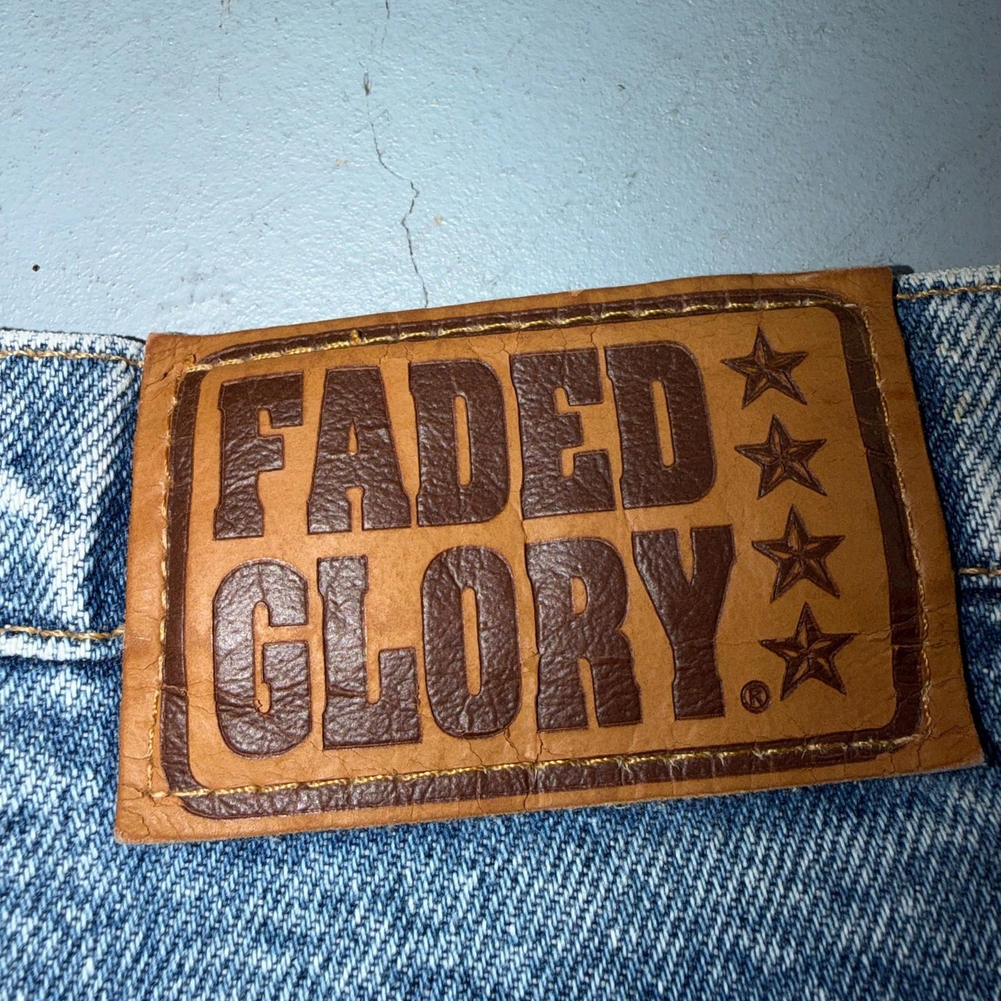 Vintage Y2K Faded Glory Jeans Womens 12 Light Blue Classic Fit USA 29x29 Skinny