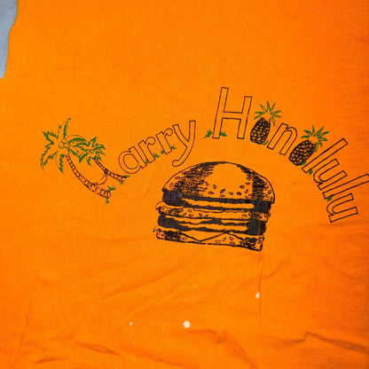 Harry Honolulu Hawaii Burger 1970s VTG T Shirt 70s Chop Summer Tank RARE Graphic
