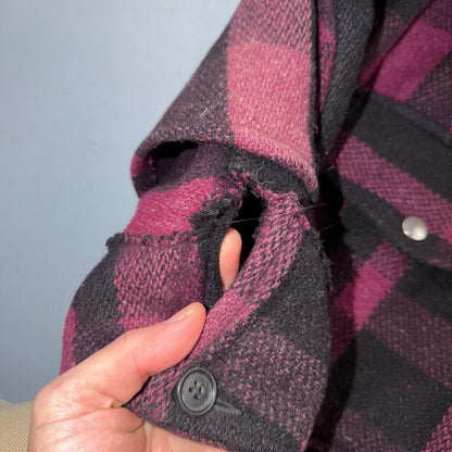 VTG 1950s Black Bear Purple Faded Double Mackinaw Wool Cruiser Jacket Filson 50s
