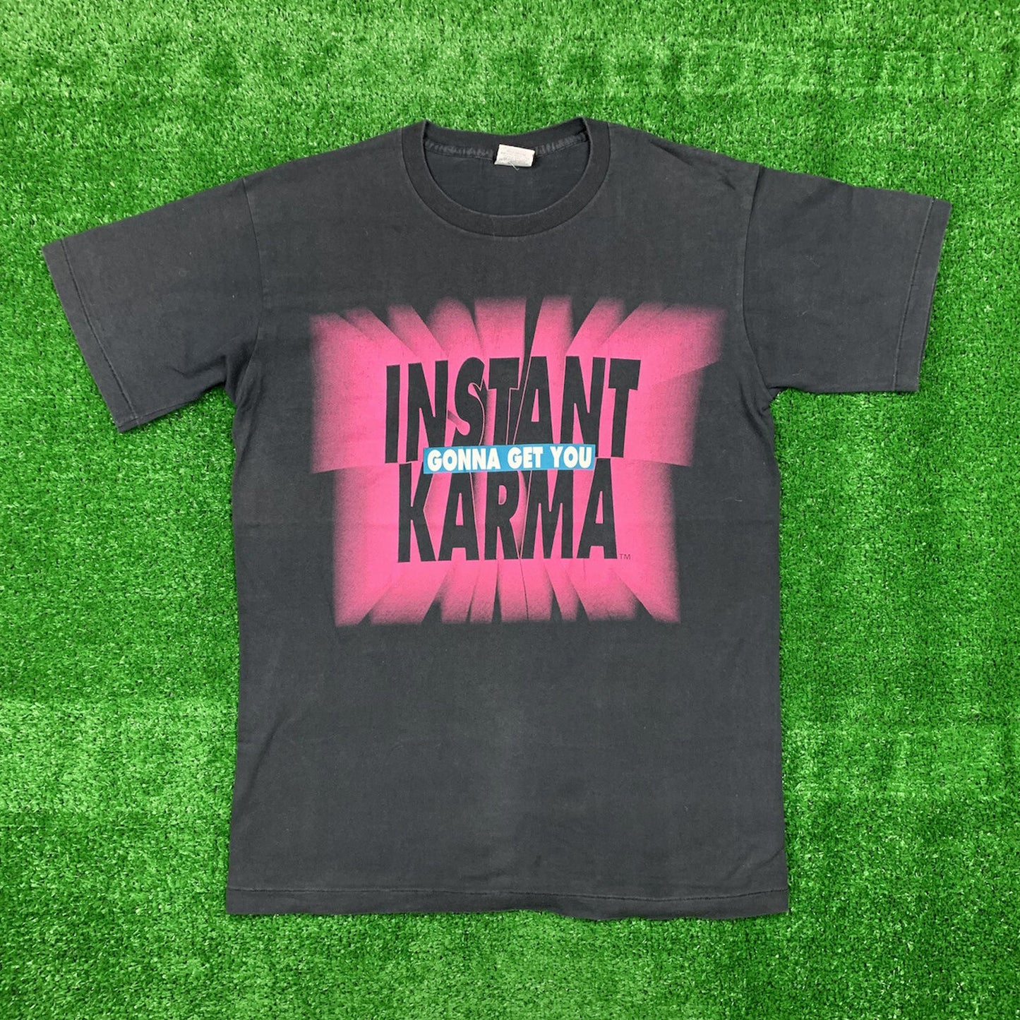 Nike Vintage T Shirt Mens Instant Karma Frank Ocean Lennon Music Rap Pink 90s
