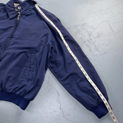 Norm Thompson Mens Blue Polyester Long Sleeve Full Zip Jacket Size Large Bomber