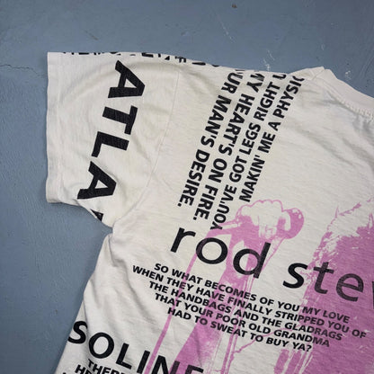 Vintage Rod Stewart Exiles Rule Tour T Shirt XL USA All Over Print AOP Big Print