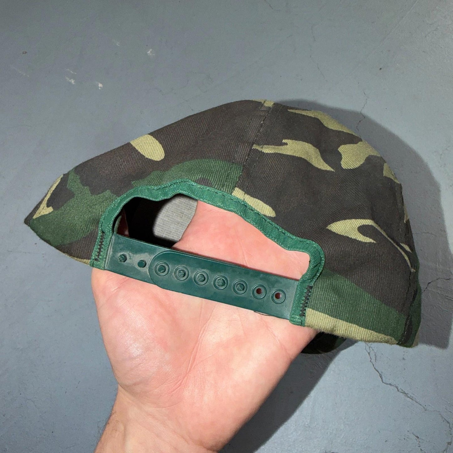 Harley Davidson USA Camo VTG Hat Baseball Cap Snapback Military Woodland RARE