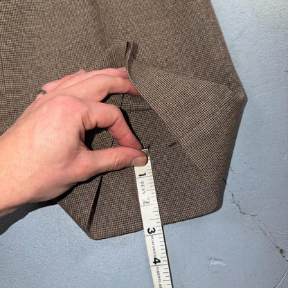 VTG Mens 3 PC Suit 40 Jacket Coat Pants Vest Plaid Rockabilly 70s 1970s Brown