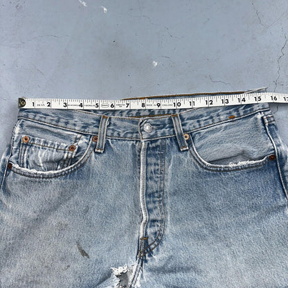 Levis 501 Vintage 90s USA XX Straight Leg Jeans Blue Med Wash 34x36 Act 31x31