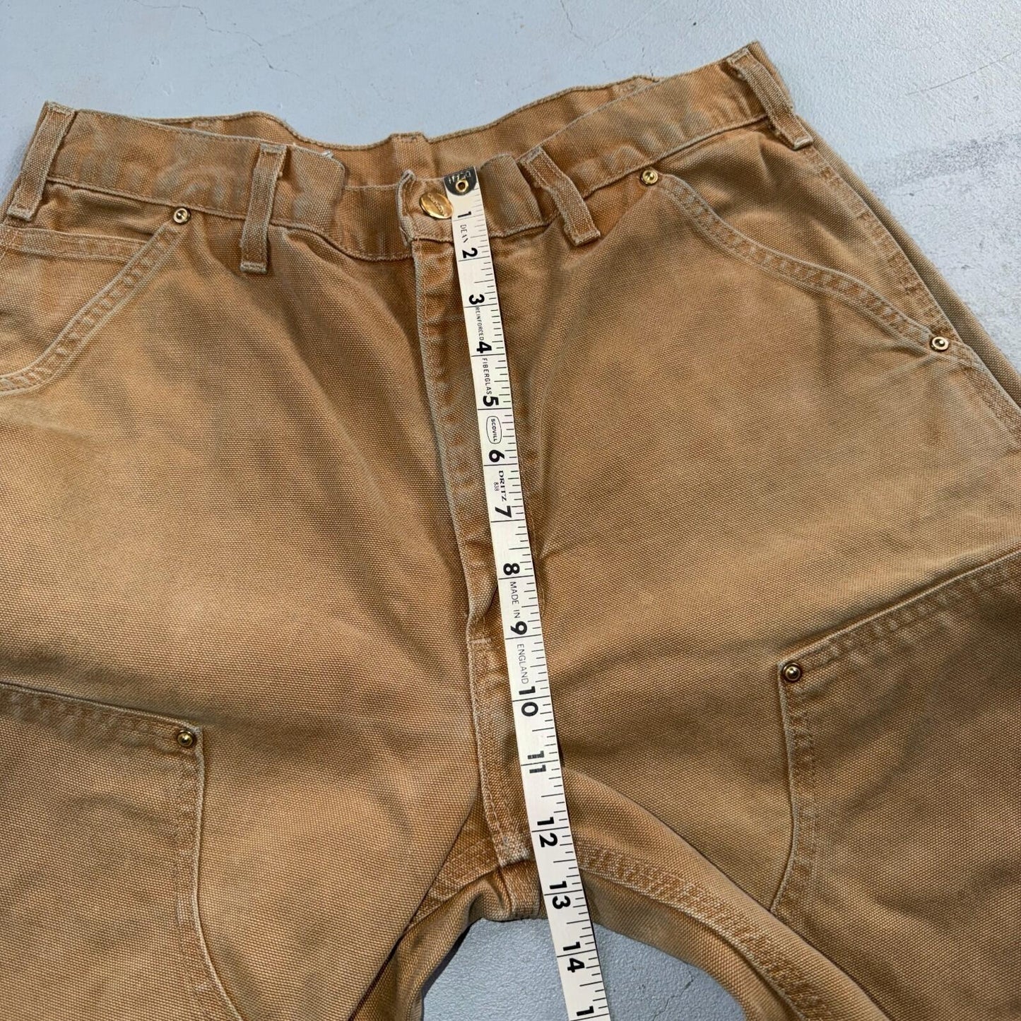 Carhartt VTG Double Knee Carpenter Pants B01 USA BRN Brown 32x34 Thrashed 30x33