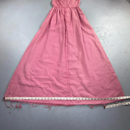 VTG 1950s Pink Dress Dorian? Small California Designer Rockabilly Long Bolo
