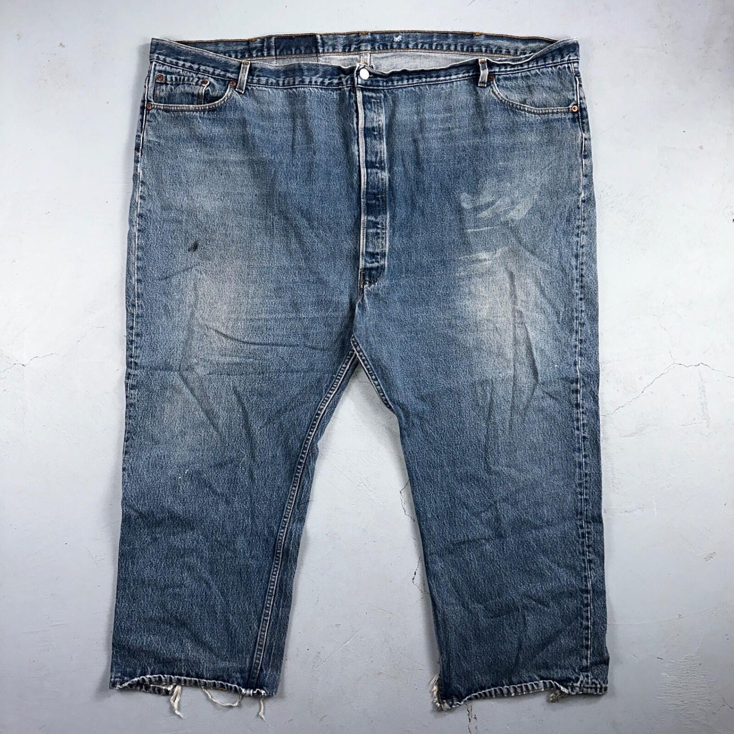 Levis 501 Vintage 90s USA XX Straight Leg Jeans Blue Light Wash 60x30 Act 56x27