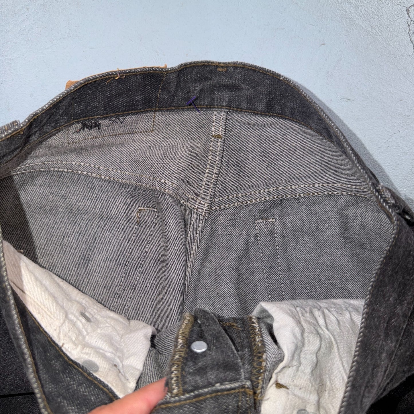 Levis 501 Vintage 80s USA XX Straight Leg Jeans Black Light Wash 30x32 Act 29x31