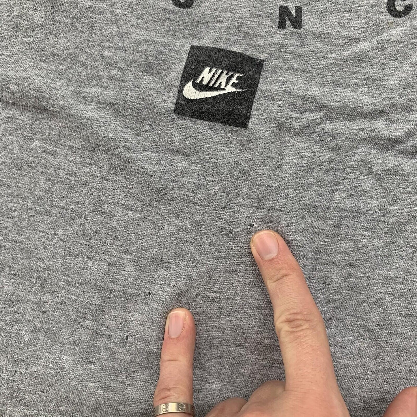 Nike Vintage T Shirt Air 180 90s Gray Tag Rap Earth Alien Spaceship Space