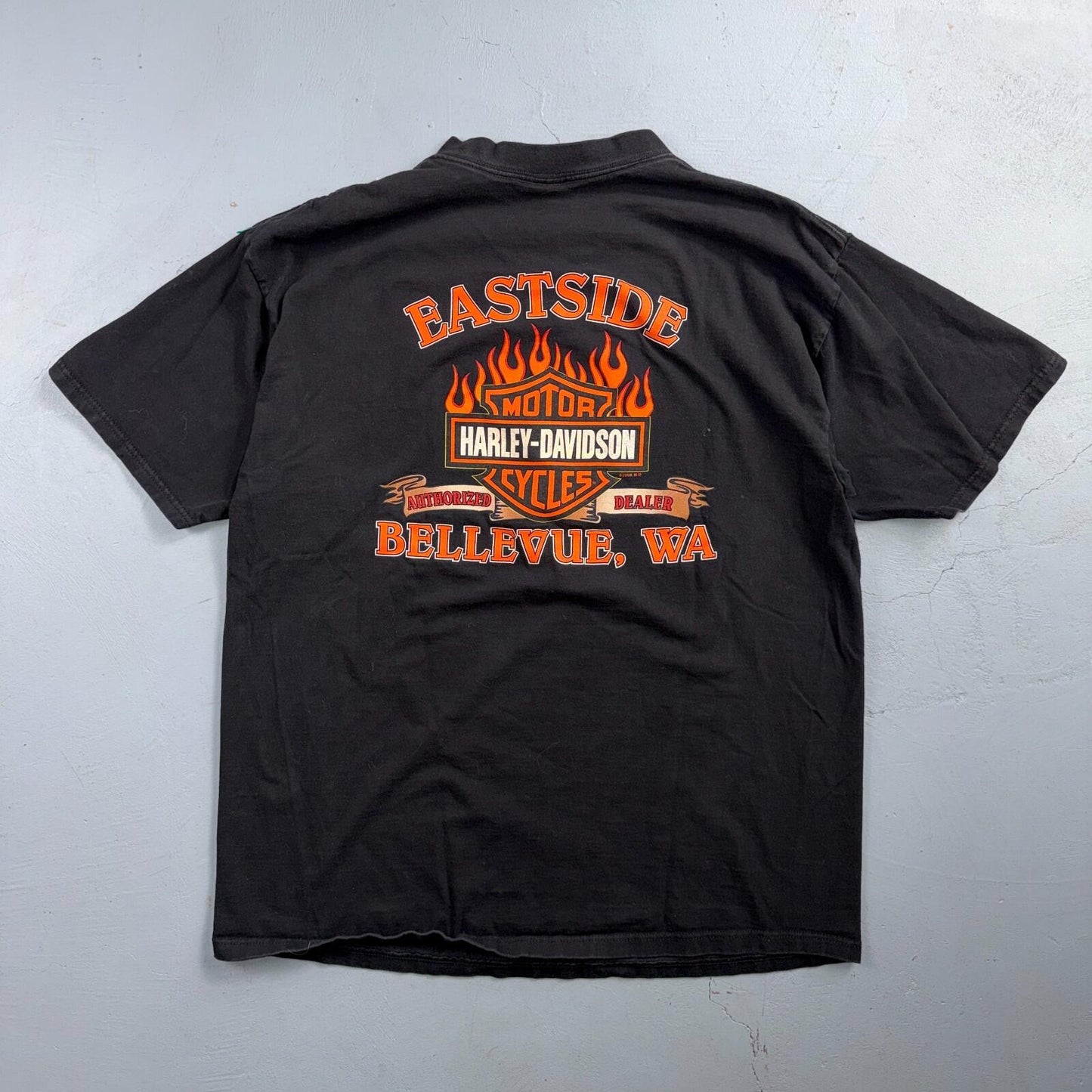 Harley Davidson Washington Vintage T Shirt Y2K Black Promo Legend Motorcycle