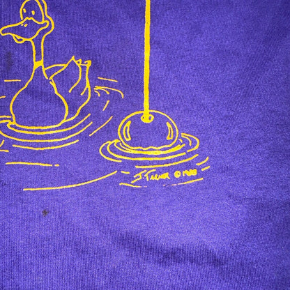 Hanes 80s Rubber Duck Purple Funny VTG T Shirt 1980s March Dimes Rap Oregon