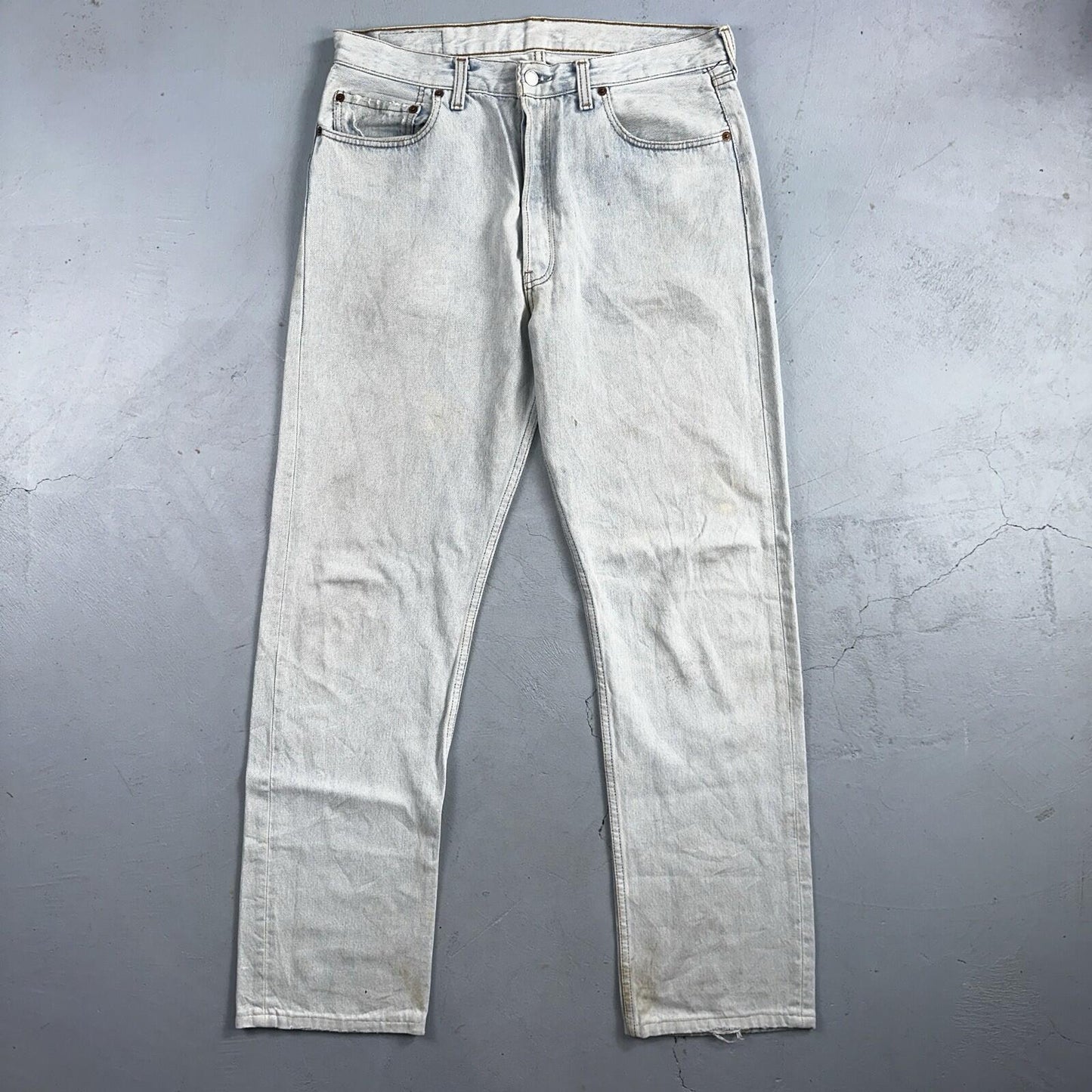 Levis 501 Vintage 90s Y2K XX Straight Leg Jeans Blue Light Wash 34x36 Act 33x31