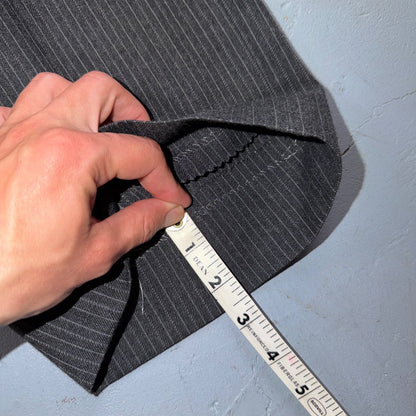 VTG 80s Christian Dior 3 Piece Suit 3pc Wool Gray Pinstripe 40 34x32 Pants Vest