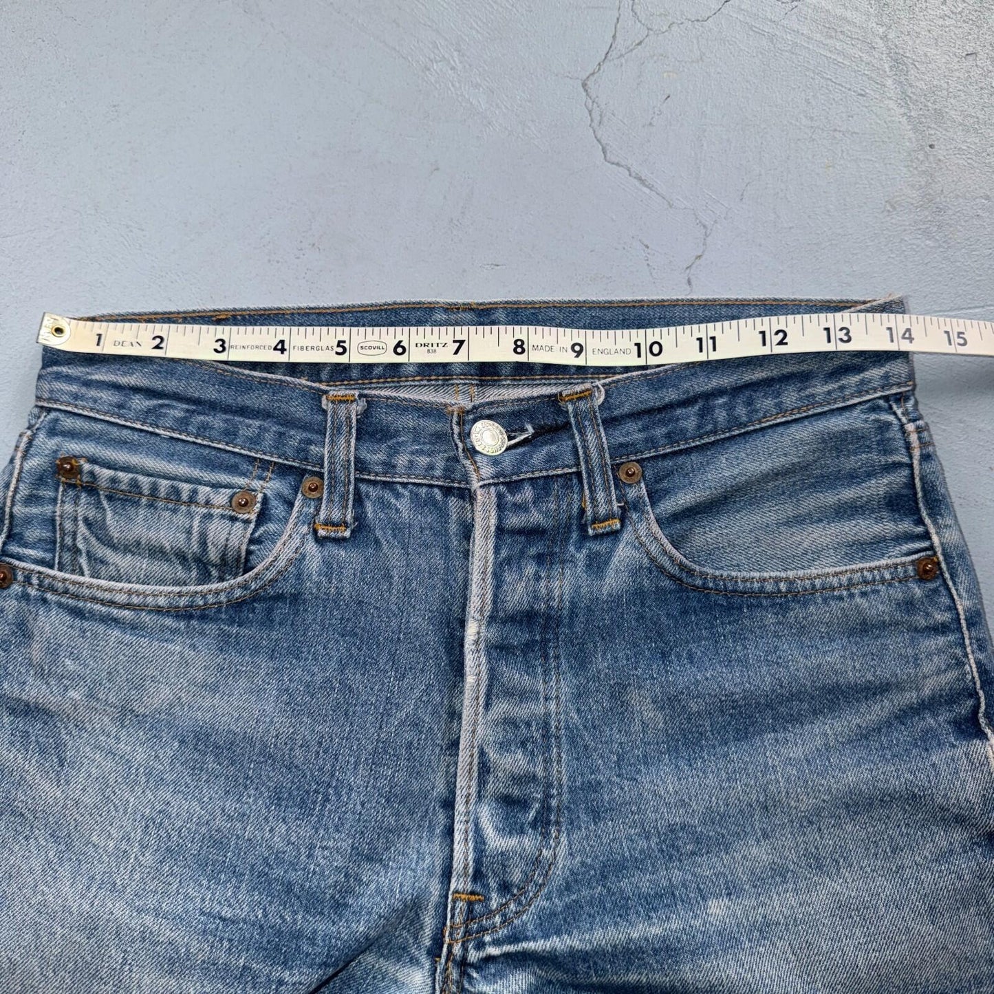 Levis 501 Vintage 80s Redline Selvedge USA XX Jeans Light Wash 30x31 Act 28x25