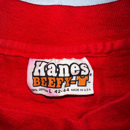 Eagles USA Hanes 1970s VTG T Shirt 70s Red Graphic Single Stitch Band Rock Large