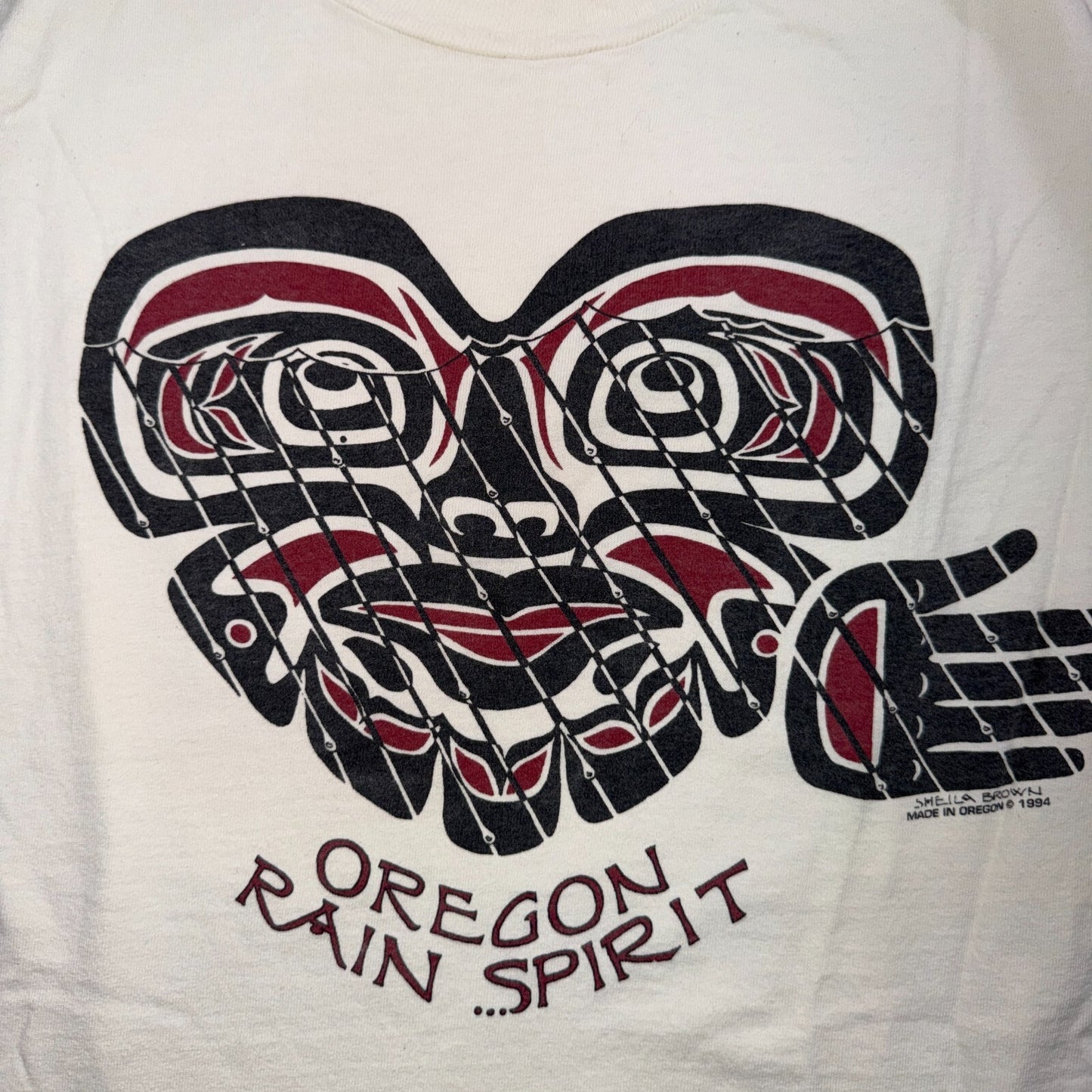 VTG Oregon Rain Spirit Native Art T Shirt David Boxley Northwest Coast XL Anvil