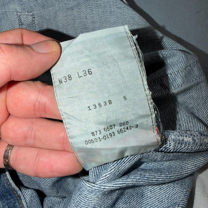 Levis 501 Vintage Y2K XX Straight Leg Jeans Blue Light Wash 38x36 Act 38x36