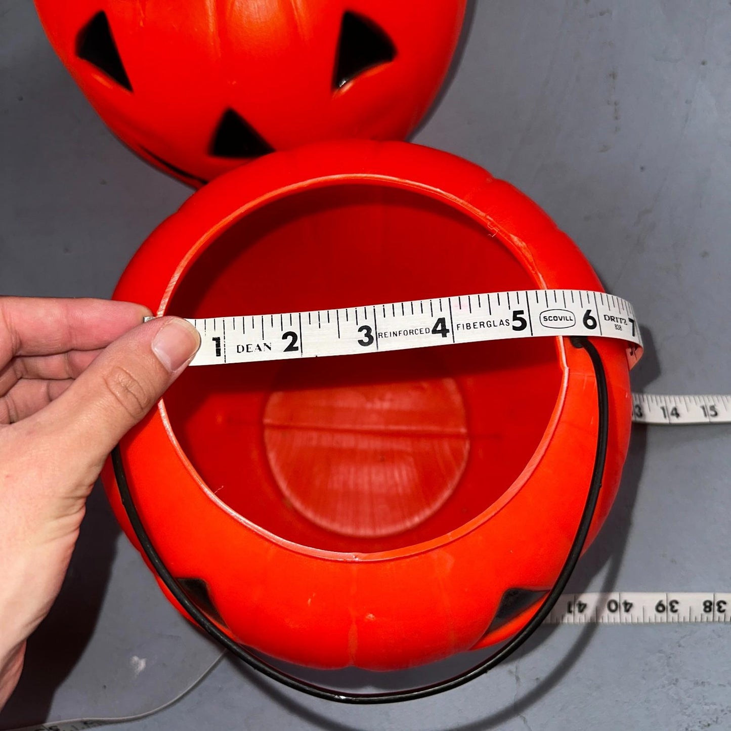 Vtg 1980s General Foam Plastics Pumpkin Pail Bucket Made in USA Retro Halloween