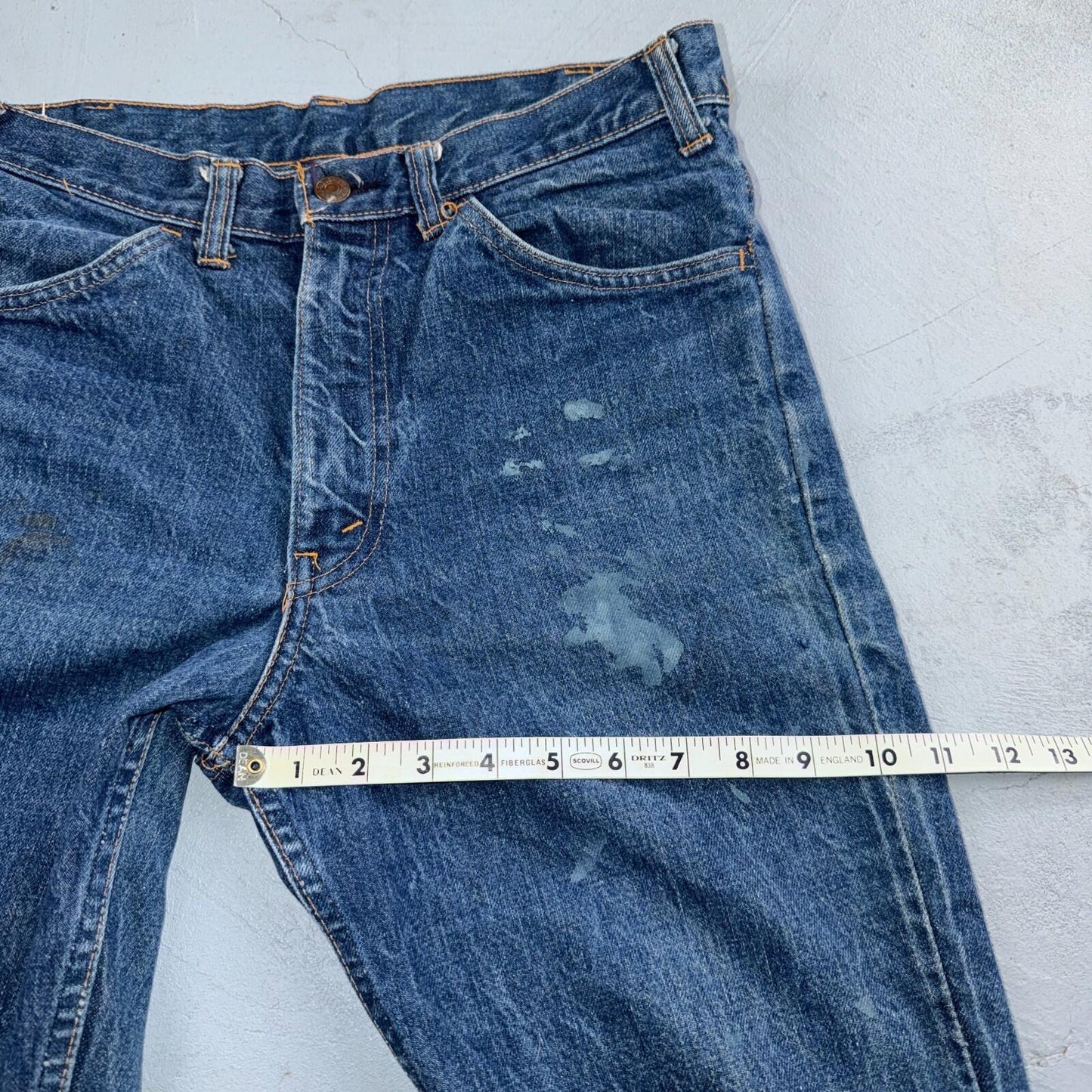 Levis Big E Vintage 60s Orange Tab 646 Bell Bottoms Denim Jeans Bootcut 31x29