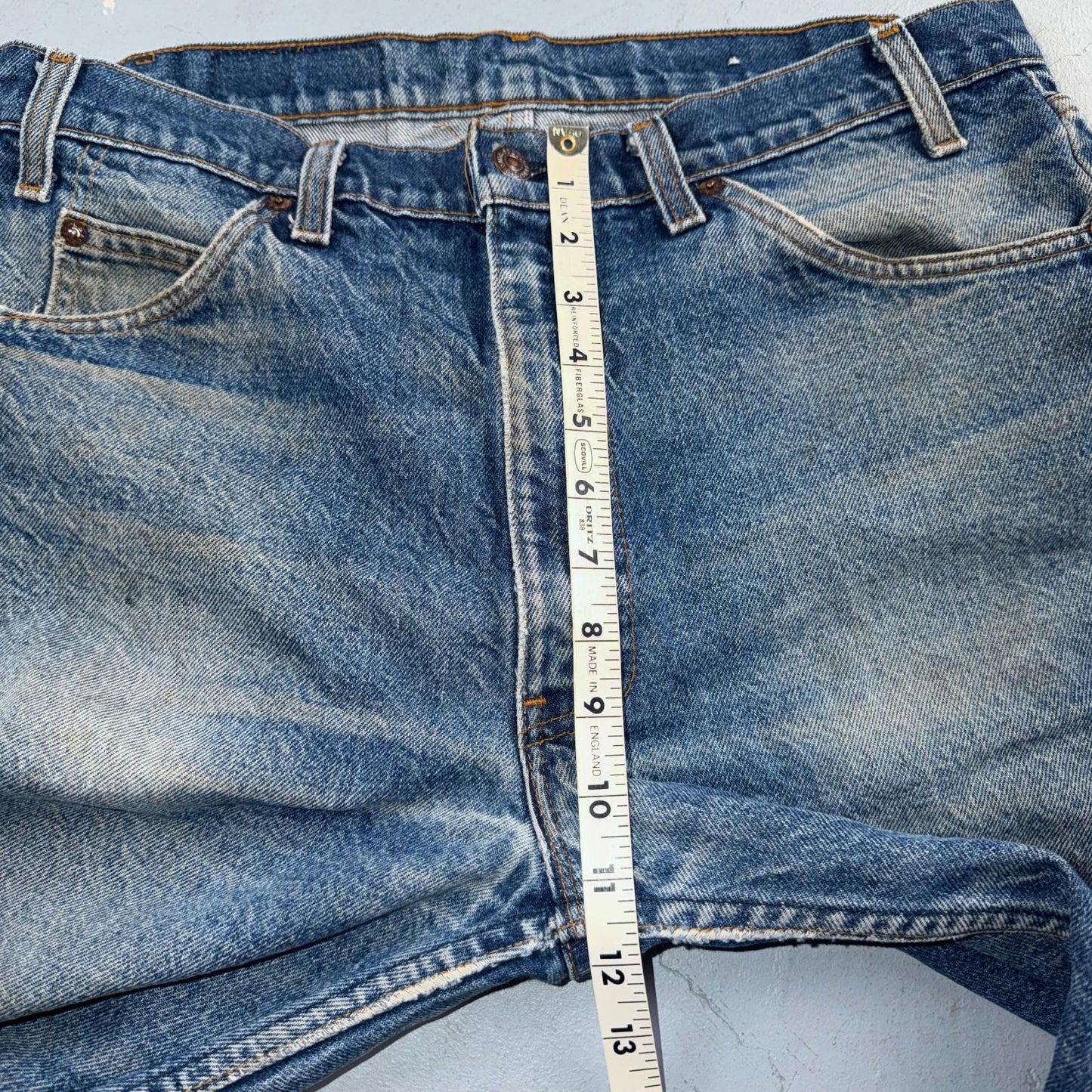 Levis 505 Vintage 80s USA Orange Tab Straight Blue Jeans Med Was 36x30 Act 34x29