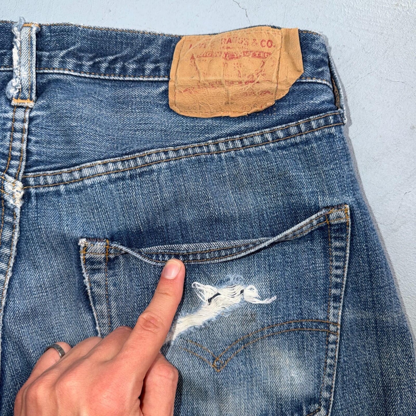 Levis 501 Big E Vintage 60s Redline Selvedge USA XX 1960s Jeans 36x32 Act 33x28