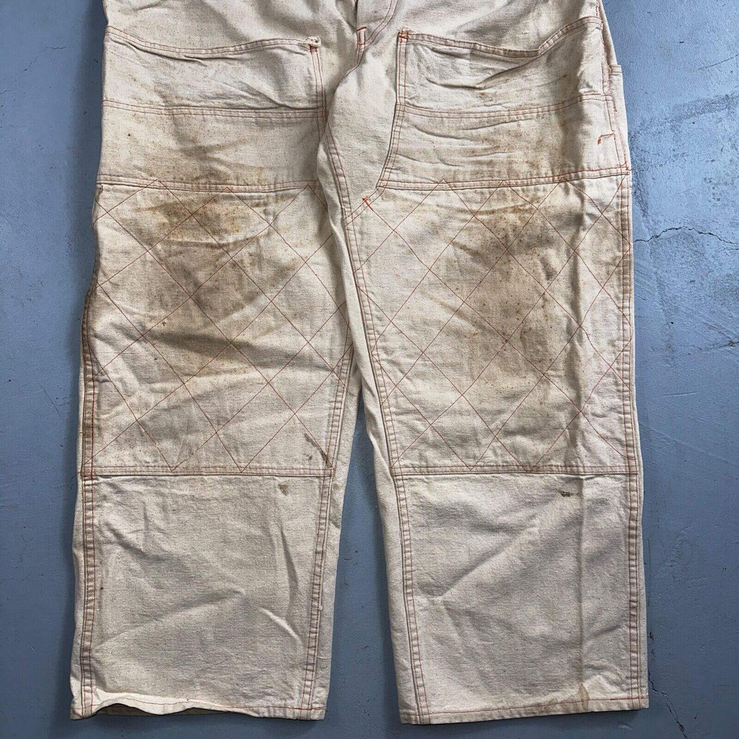 Ben Davis Vintage 60s Yellow Tag Canvas Overalls Pants Union 1960s USA Thrashed