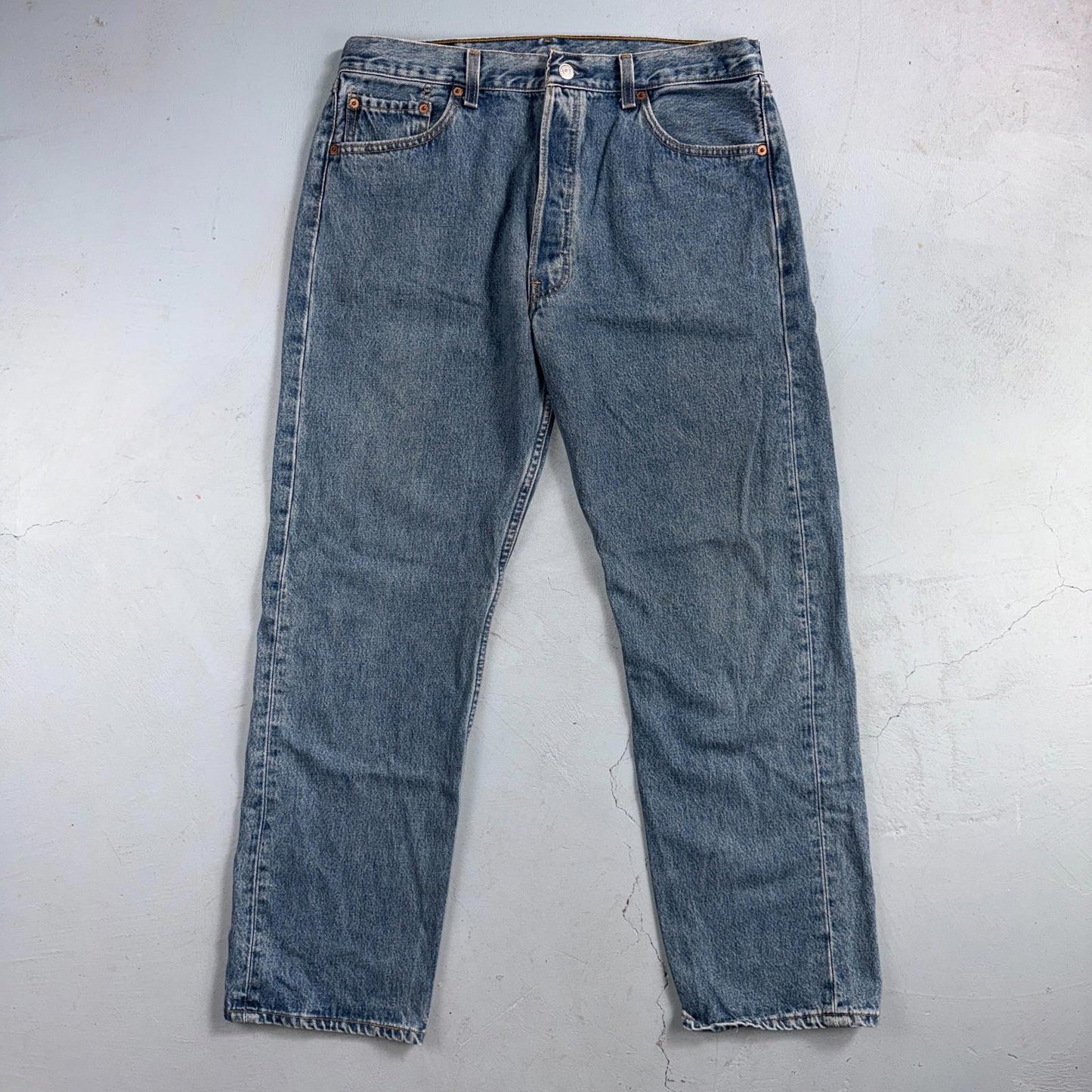 Levis 501 Vintage 90s USA XX Straight Leg Jeans Blue Med Wash 36x30 Act 33x29