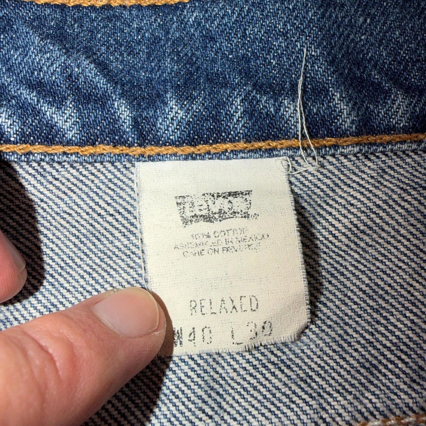 Levis 540 Vintage 90s Y2K Relaxed Fit Jeans Blue Med Wash 40x30 Act 38x29